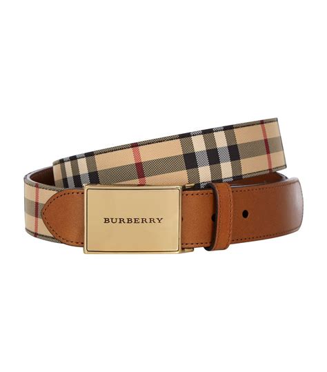 Burberry leather buckle belt